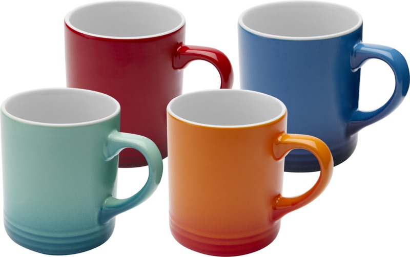 Laguna 330 ml Keramiktasse mit Logo bedrucken – Werbetasse Büro Promotion 4 Farben erhältlich