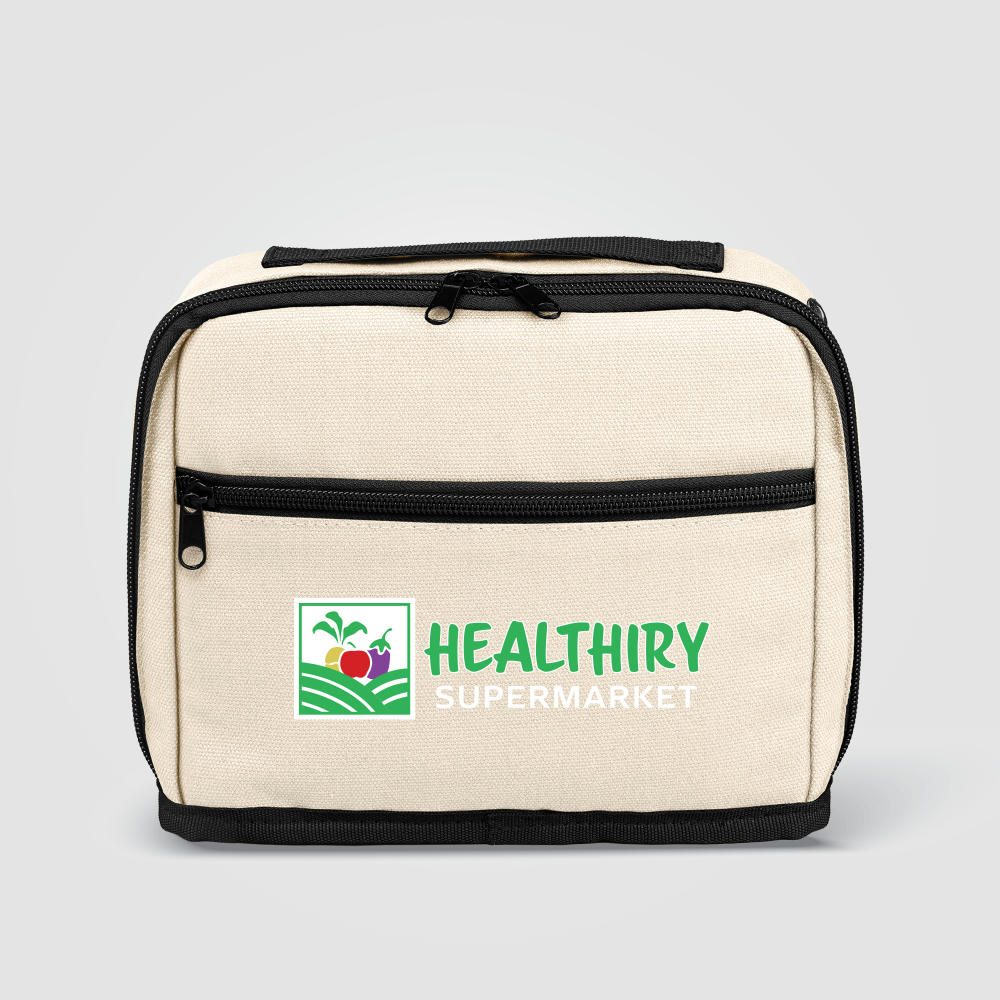 Odyssey Organiser-Tasche mit Reißverschluss aus 540 g/m² recycelter Baumwolle – 1,7 L Werbeartikel