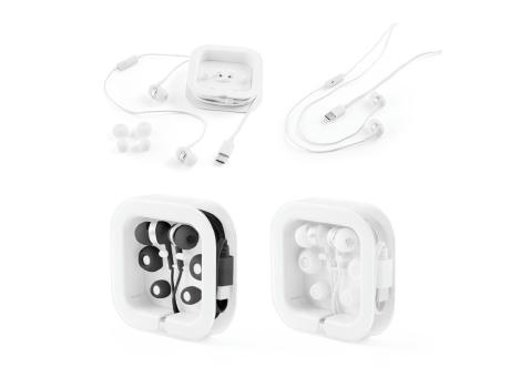 Product image PRESLEY. In-Ear Kopfhörer mit 1.2 Meter langem USB-C-Kabel und integriertem Mikrofon aus ABS Werbeartikel