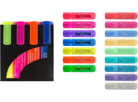 Product image 4er Set Textliner transluzent / Pastell Werbeartikel