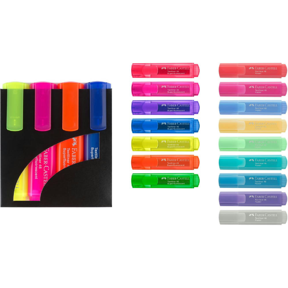 Product image 4er Set Textliner transluzent / Pastell Werbeartikel