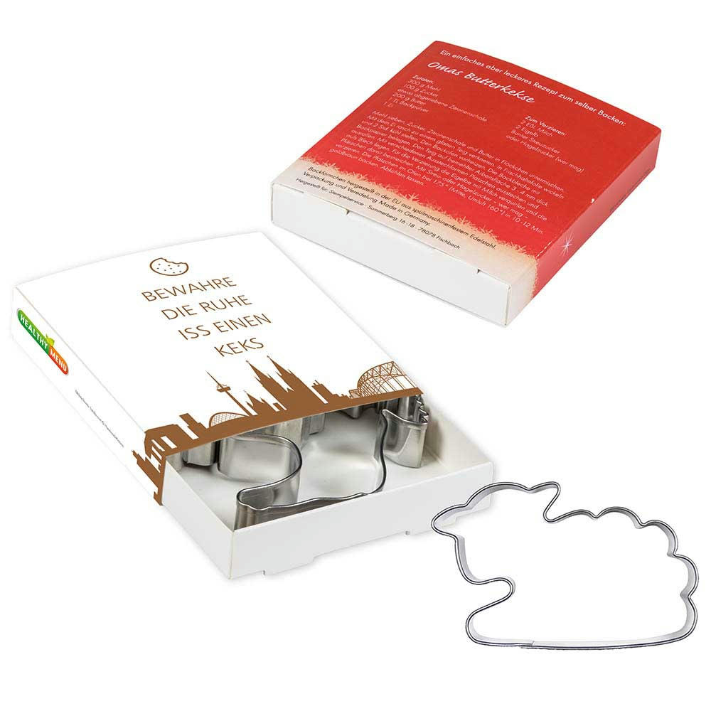 Backförmchen Premium-Box - Ostern  - Ei + Lamm  Werbeartikel