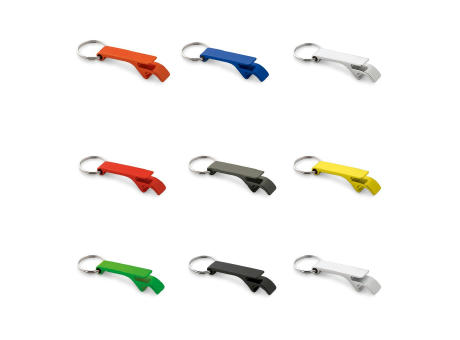 Product image BAITT. Schlüsselanhänger aus Aluminium mit Flaschenöffner Werbeartikel
