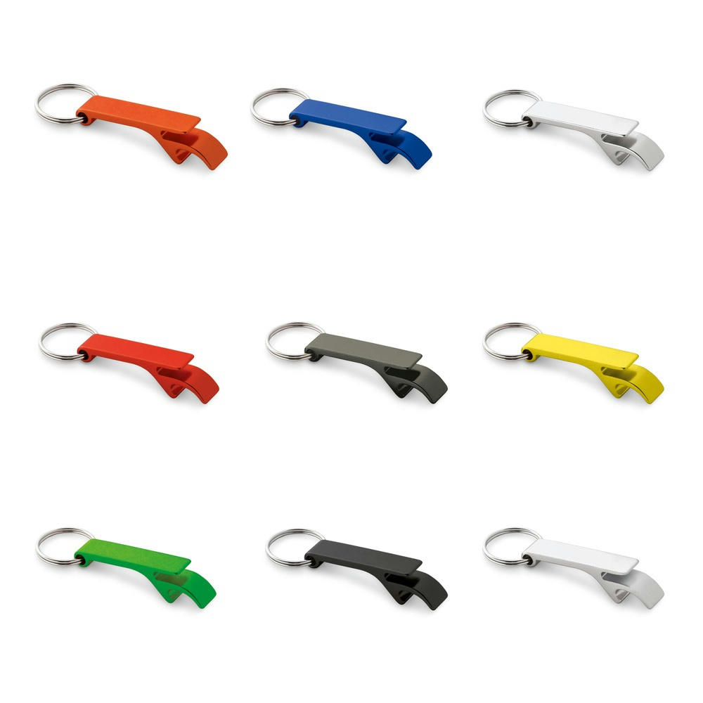 Product image BAITT. Schlüsselanhänger aus Aluminium mit Flaschenöffner Werbeartikel