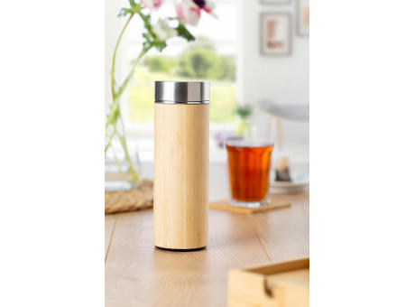 Doppelwandiger Isolierbecher aus Edelstahl Yara Werbeartikel