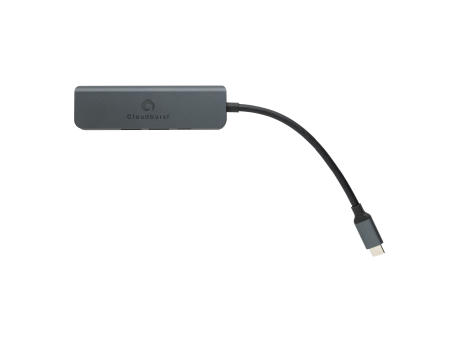 Terra Hub aus RCS recyceltem Aluminium mit HDMI-Input Werbeartikel