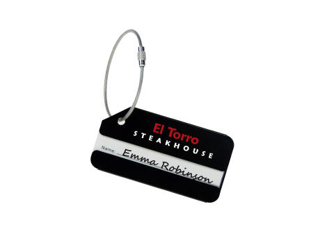 Product image Aluminium Luggage Tag Schwarz bedrucken