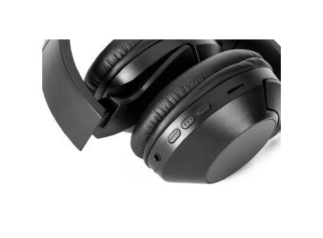 HENDRIX. Faltbare kabellose Kopfhörer mit 20 Stunden Akkulaufzeit aus recyceltem ABS (100% rABS) Werbeartikel