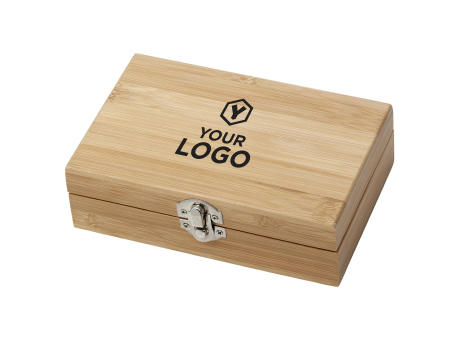 Weinset aus Bambus und Stahl Leonie Werbeartikel