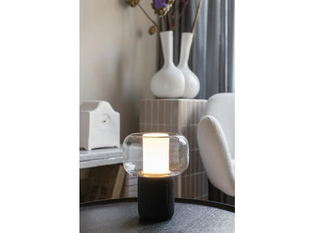 Lux 10W Lautsprecherlampe aus RCS recyceltem Kunststoff Werbeartikel