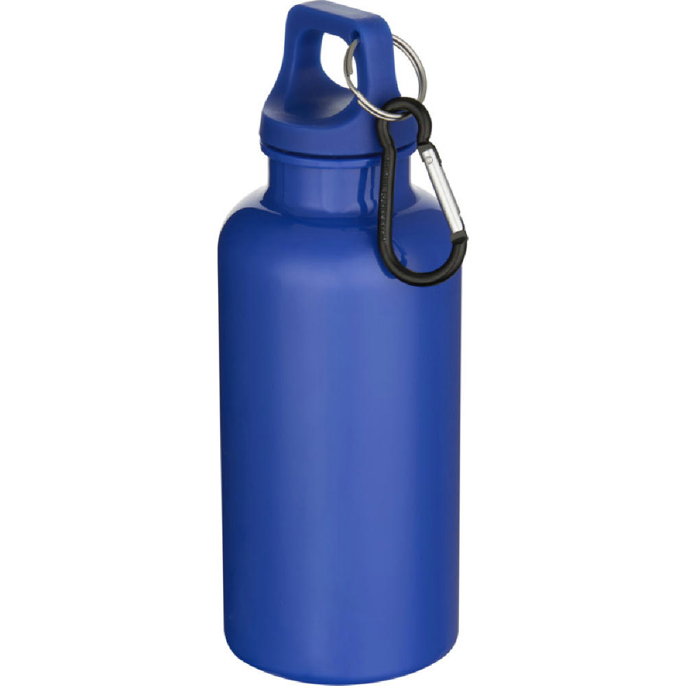 Oregon 400 ml einfarbige RS-zertifizierte Trinkflasche aus recyceltem Kunststoff mit Karabinerhaken  Werbeartikel