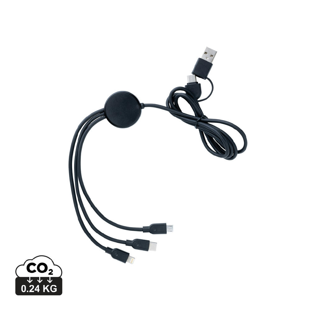 Product image 6-in-1 Kabel aus RCS recyceltem TPE und recyceltem Plastik Werbeartikel