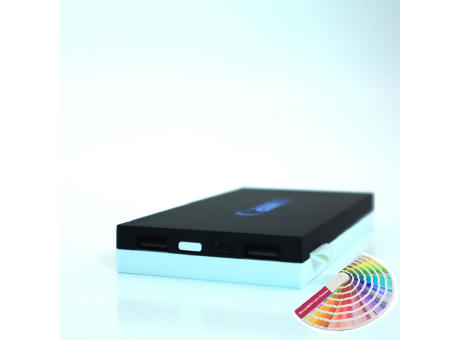 Modell PB-102 4000 mAh Weiß/Schwarz glatt (glänzend) bedrucken