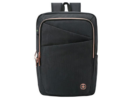 SwissDigital Design KATY ROSE Black Backpack | Massage bedrucken