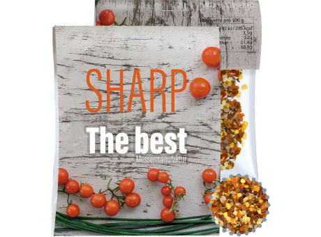 Product image Gewürzmischung Feuer und Flamme, ca. 10g, Express Midi-Tüte mit Werbereiter Werbeartikel