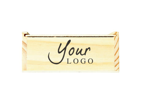 Karten und Würfelspiel in Holzbox Myriam Werbeartikel