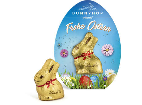 Lindt Mini Goldhase in Osterei-Werbekartonage bedrucken