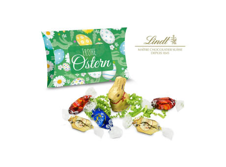 Geschenkartikel / Präsentartikel: Lindt Ostertasche inkl. Lindt-Goldhase - auch in individueller Kissenverpackung bedrucken
