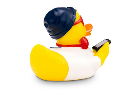 Werbeente Hannes Hipster weißes Shirt Werbeartikel