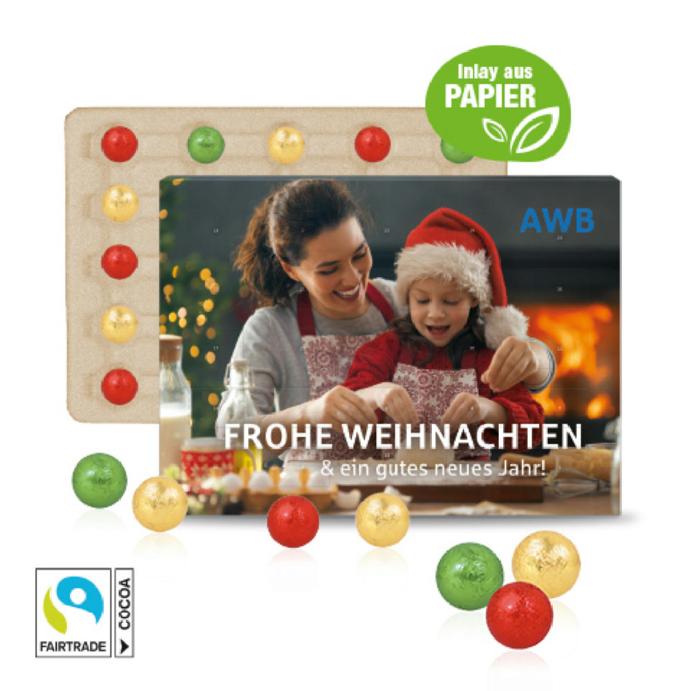 Product image Wand-Adventskalender mit Fairtrade® Schokolade Werbeartikel