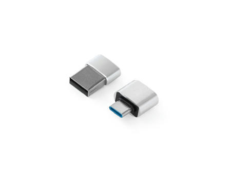 MINSKY. Set aus 2 Aluminium USB-A / USB-C Adaptern Werbeartikel