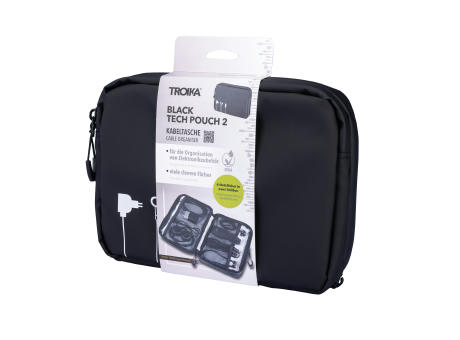 Product image TROIKA Kabeltasche TROIKA BLACK TECH POUCH 2 bedrucken