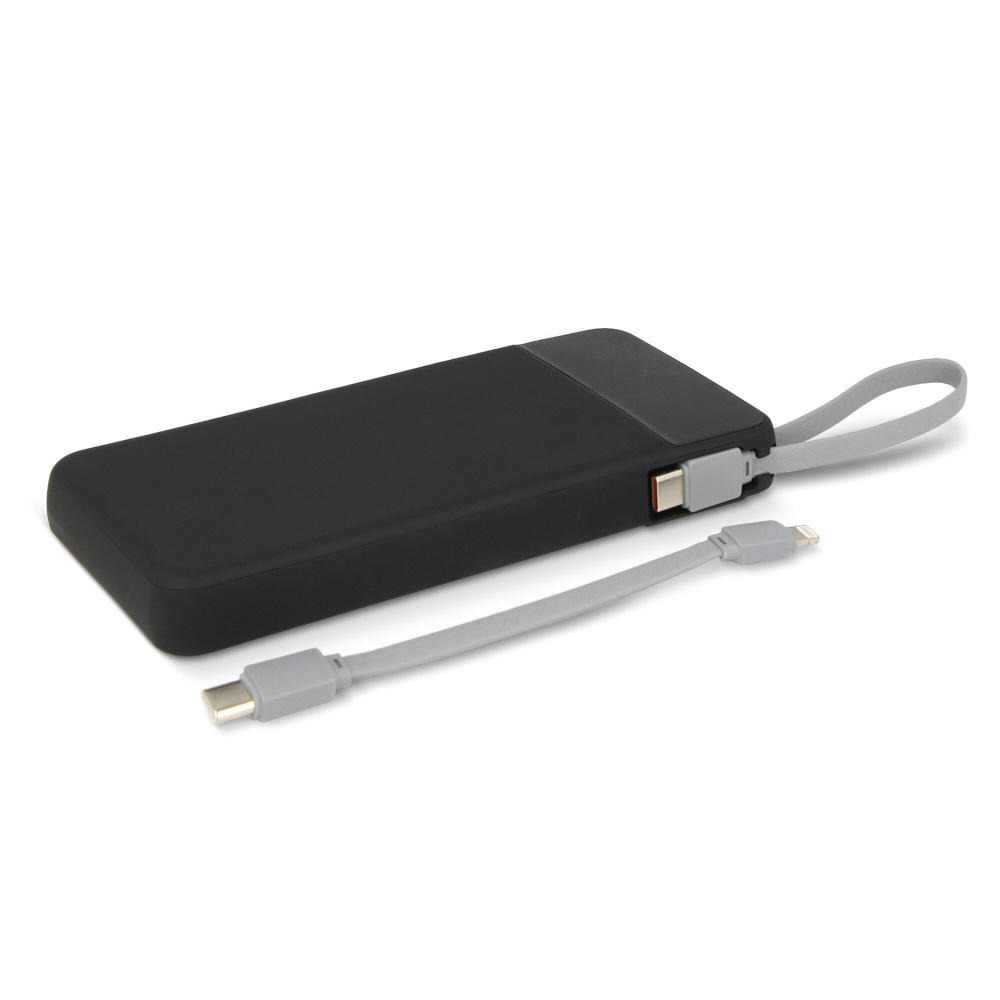 Product image Ziara Powerbank with USB-C & Lightning Cable 10000mAh Werbeartikel