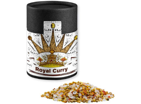Product image Royal Curry, ca. 110g, Kraftpapierdose Midi schwarz Werbeartikel