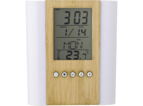 Bambusfederhalter mit Uhr Hassan Werbeartikel