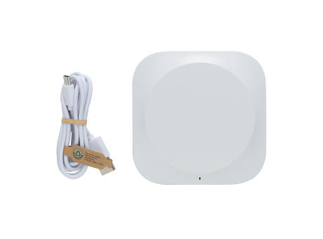 Oregon Wireless-Charger aus RCS recyc. Kunststoff & Kork Werbeartikel