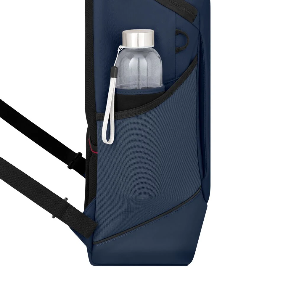 Victorinox Altmont Modern Commuter Backpack Navy, elastische Flaschentasche an der Seite – Alltagsbegleiter mit Logo