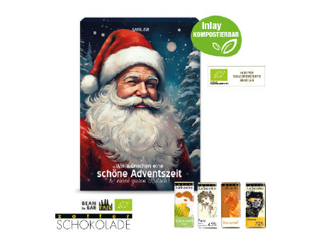 Adventskalender mit Zotter Schokolade Werbeartikel