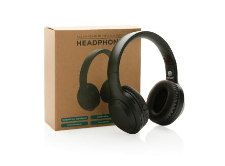 Kopfhörer aus RCS Standard recyceltem Kunststoff Werbeartikel