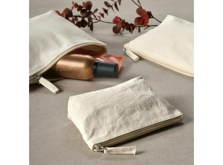 Product image Cairo S 1,1L Kulturtasche, 320gsm recy.Baumwolle mit Reißverschluss bedrucken