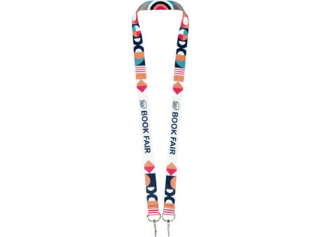 Product image Leia Sublimation RPET-Lanyard mit 2 Metallhaken Werbeartikel
