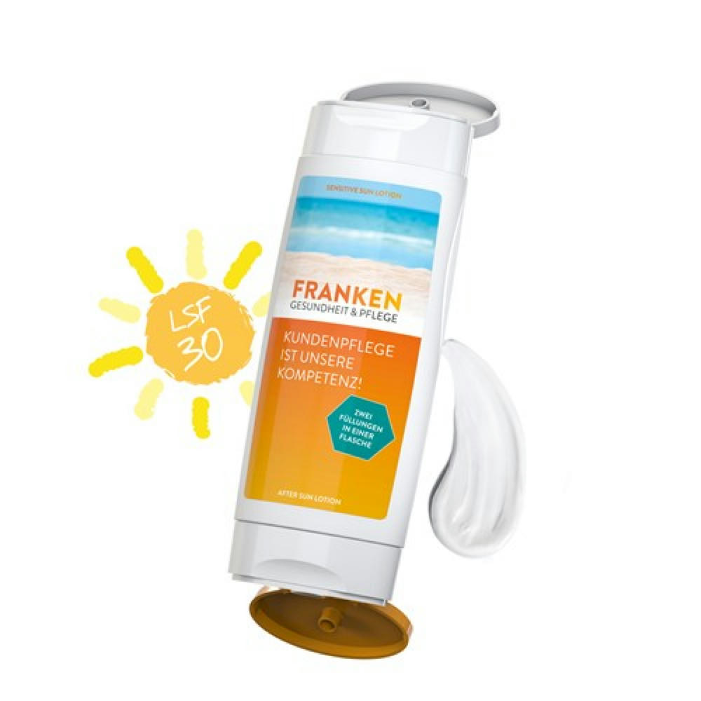 DuoPack Sonnenmilch LSF 30 (sensitiv) + After Sun Lotion (sensitiv) (2 x 50 ml) Werbeartikel