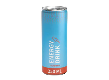250 ml Energy Drink zuckerfrei - Body Label Werbeartikel