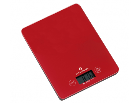 Zassenhaus Digital-Waage Balance rot  bedrucken
