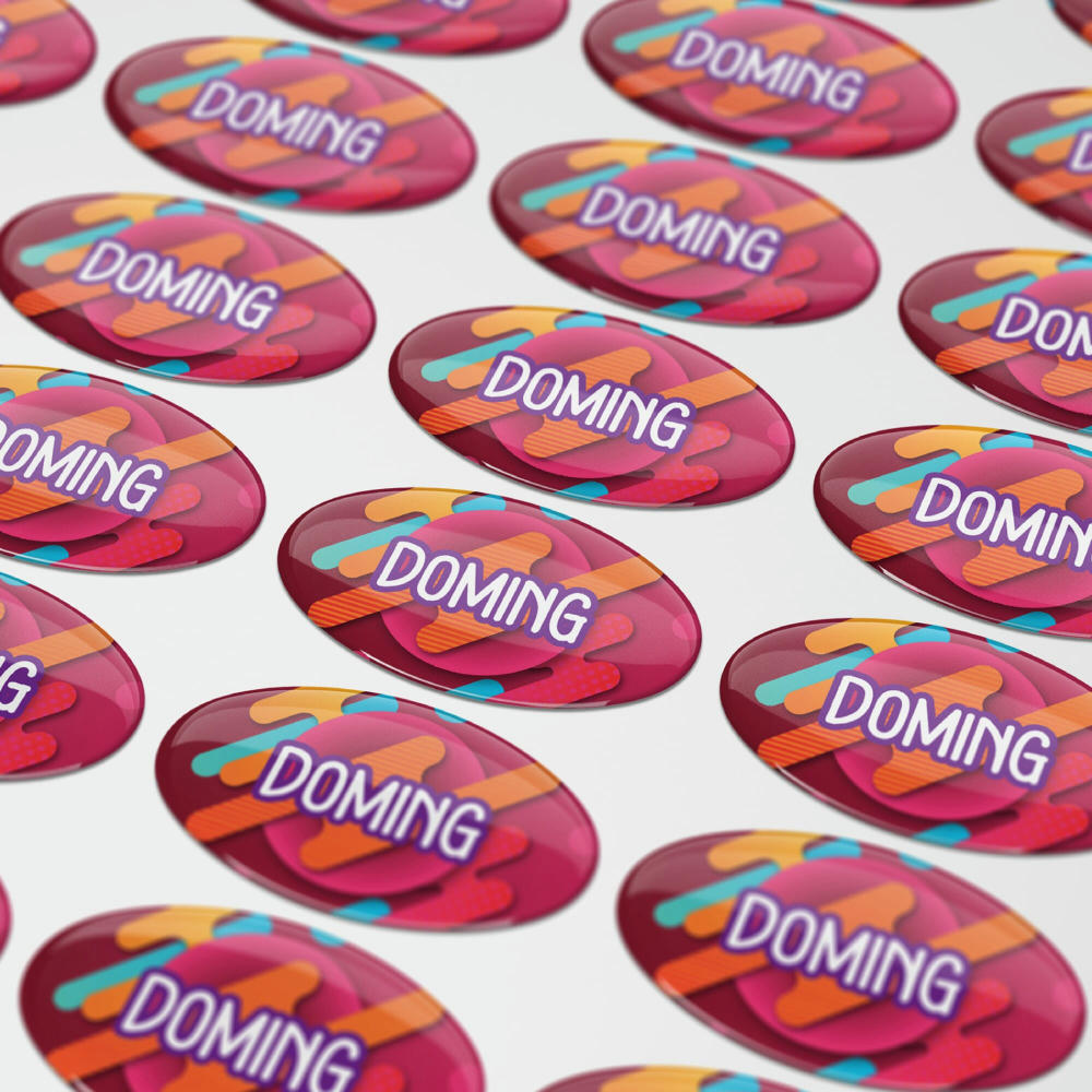 Doming Oval 30x15 mm Werbeartikel