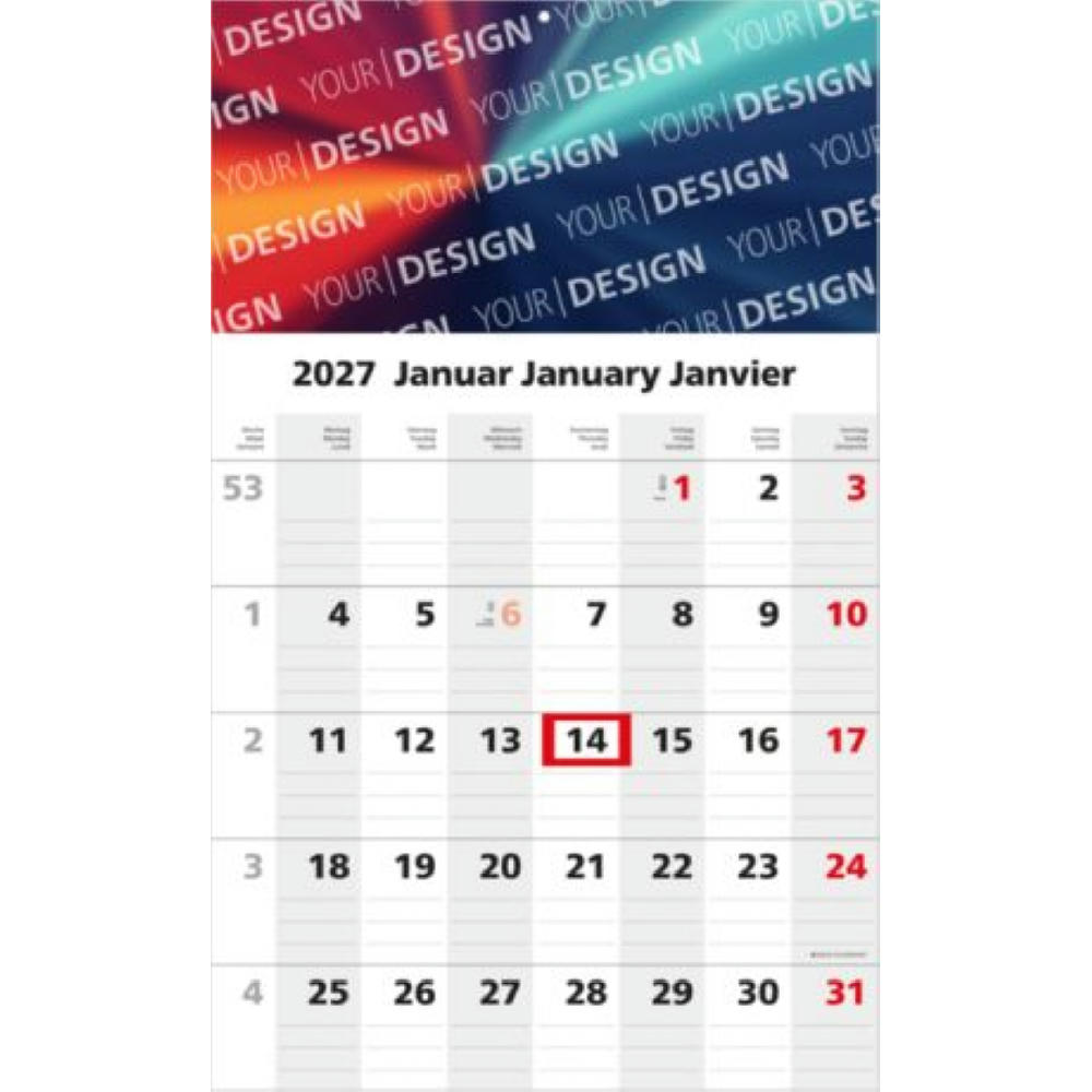 1-Monatskalender Einblatt Solo 1 EXPRESS Werbeartikel