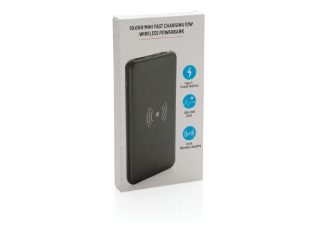 10.000 mAh FastCharging 10W Wireless Powerbank mit PD bedrucken