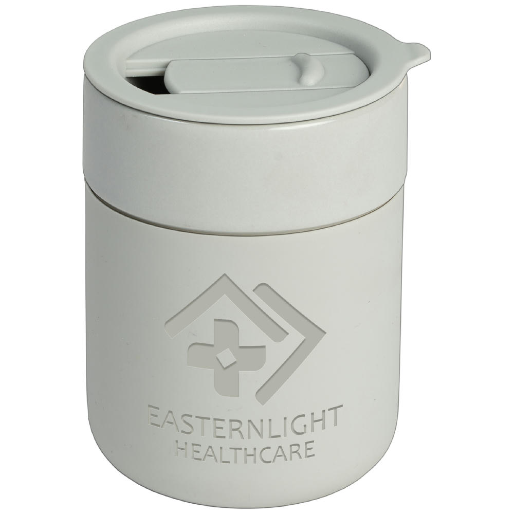 Product image Obsidian - 295 ml Matte Keramik- und Silikonbecher mit Deckel Werbeartikel