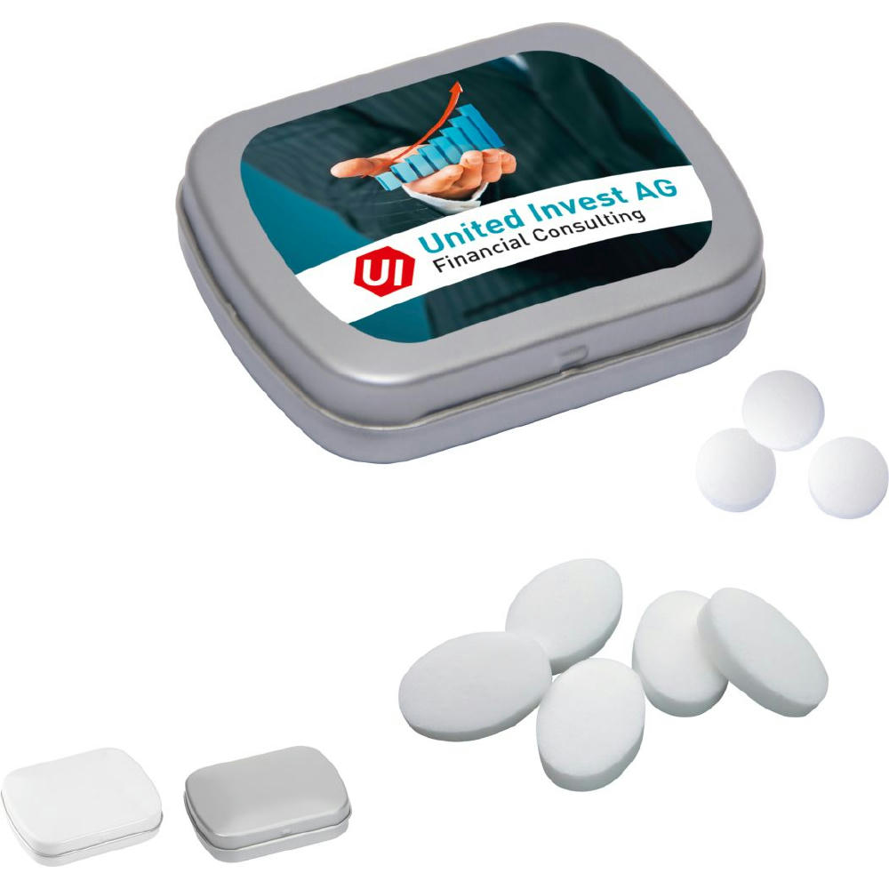 Product image MINI-Klappdose mit Pfefferminzpastillen, 20g Werbeartikel