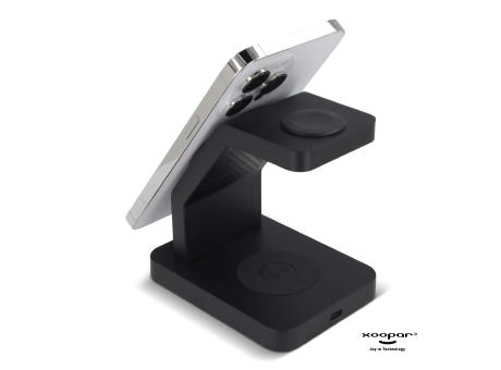 2708 | Xoopar Icon 3 in 1 Magnetic Wireless charger Werbeartikel