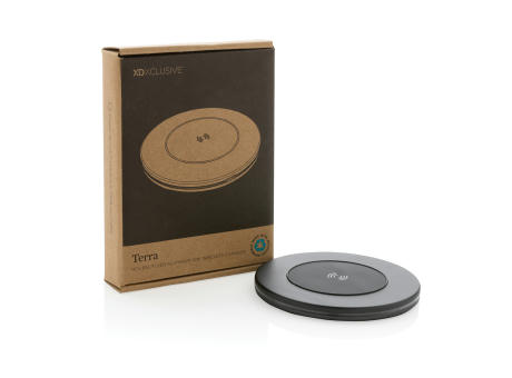 Terra 10W Wireless Charger aus RCS recyceltem Aluminium Werbeartikel