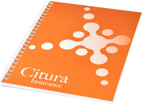 Product image Desk-Mate® A4 Notizbuch mit Kunststoff Cover und Spiralbindung Werbeartikel