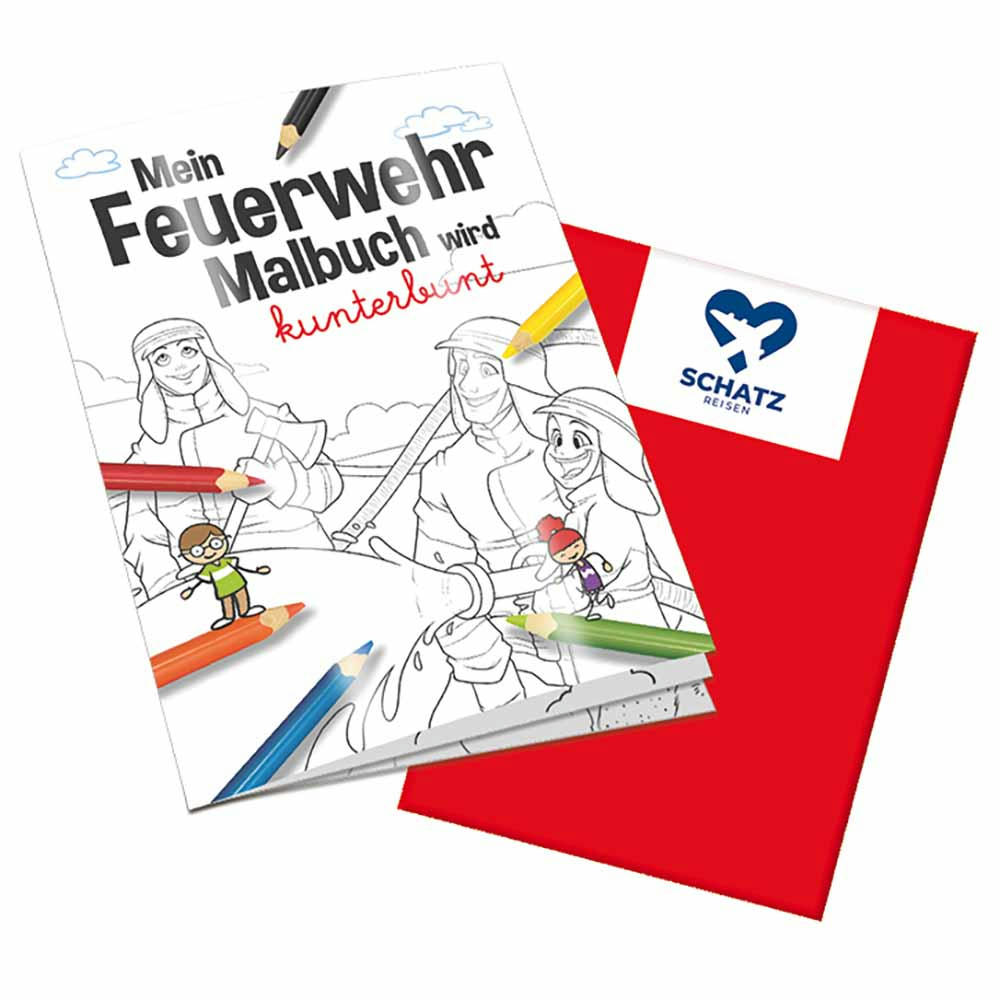 Product image Malbuch / Mal-Set A6 - Feuerwehr - Malbuch neutral Werbeartikel