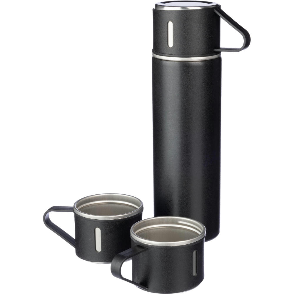 Doppelwandiges Flaschenset aus Edelstahl (420 ml) Herbert Werbeartikel