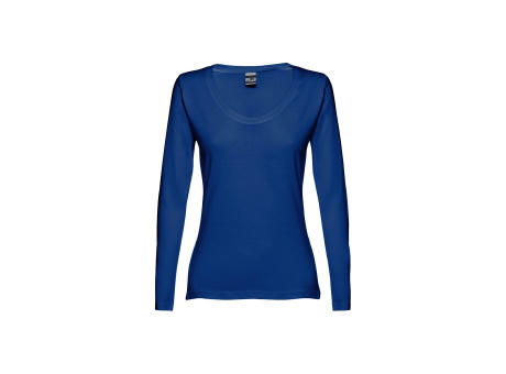 THC BUCHAREST WOMEN. Langärmeliges tailliertes T-Shirt für Frauen aus Baumwolle Werbeartikel