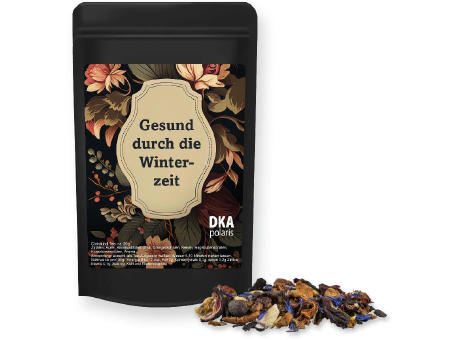 Product image Christkindl Tee, ca. 20g, Standbeutel Mini schwarz Werbeartikel